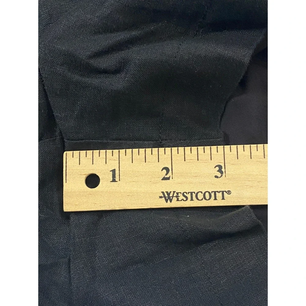 Quince Black 100% Linen High Waisted Shorts Womens Size 6 NWT Elastic Back - Picture 6 of 10